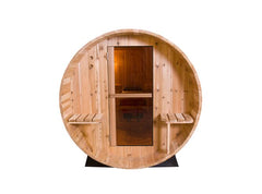 Rustic Canopy barrel sauna