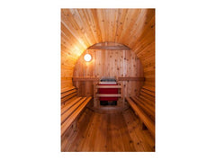 Rustic Canopy barrel sauna
