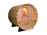 Rustic Canopy barrel sauna