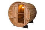 Rustic Canopy barrel sauna