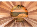 Sauna tip butoi Panorama Red Cedar 1800