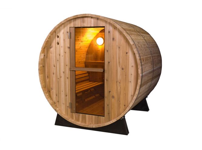 Barrel Sauna Rustic Red Cedar 6ft